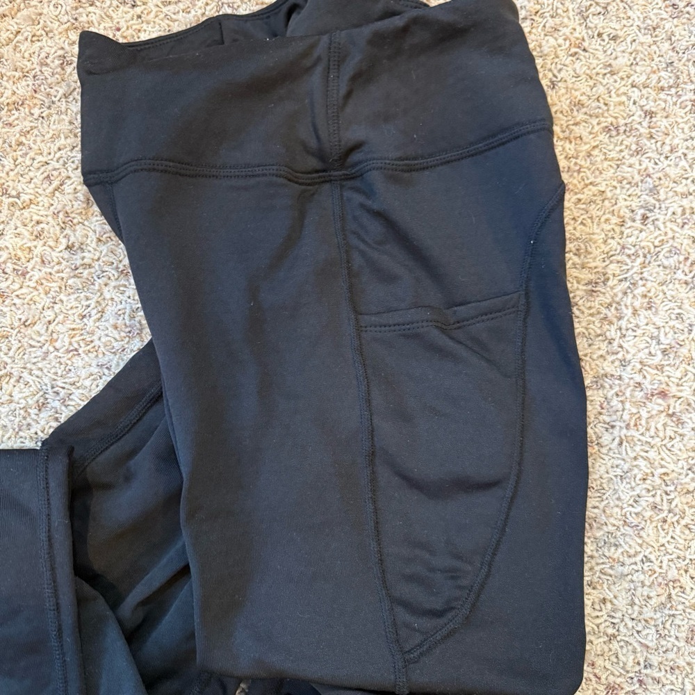 Cuddl Duds Climate Right Grid Warmth Black High-Waisted Base Layer Leggings XS - Picture 5 of 11